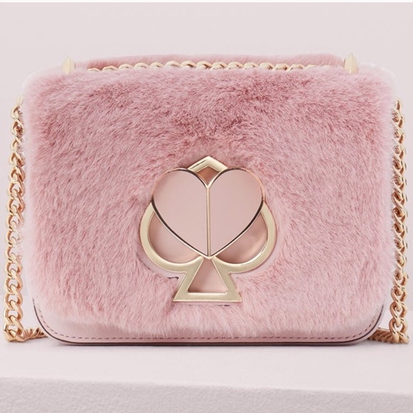 kate spade Handbags - Kate Spade Nicola Faux Fur bag pink